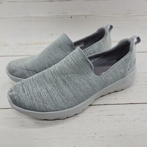 Skechers Shoes Womens 8.5 Go Walk Joy Sneakers Grey White Slip On Casual 15611‎